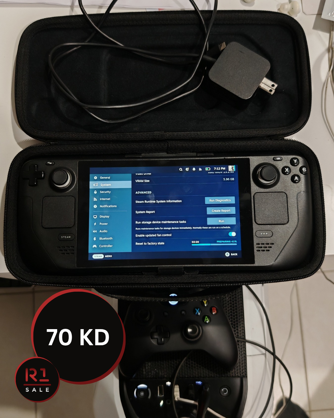 Steam Deck 256GB + External 512GB